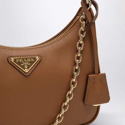 Prada Caramel-Coloured Leather Re-Edition Mini Bag Women