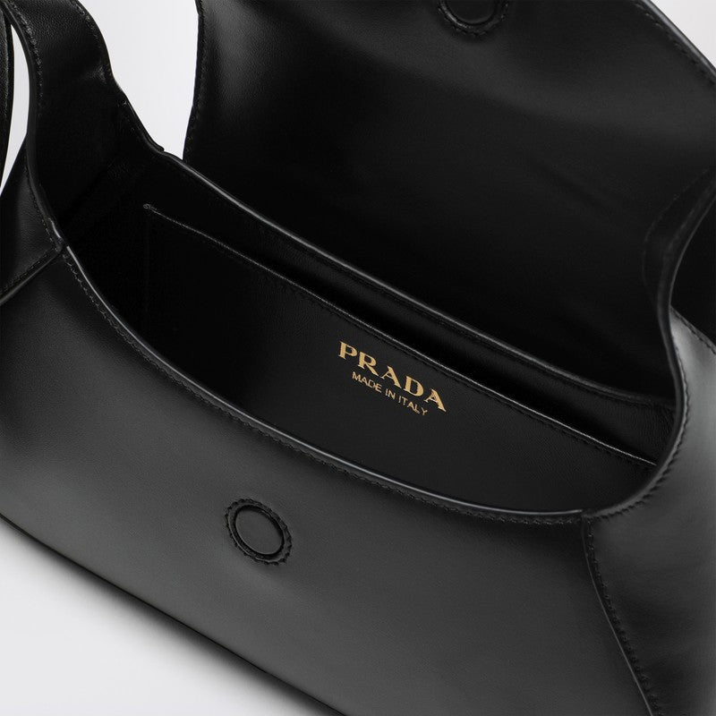Prada Small Black Leather Shoulder Bag Women
