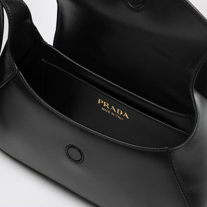 Prada Small Black Leather Shoulder Bag Women