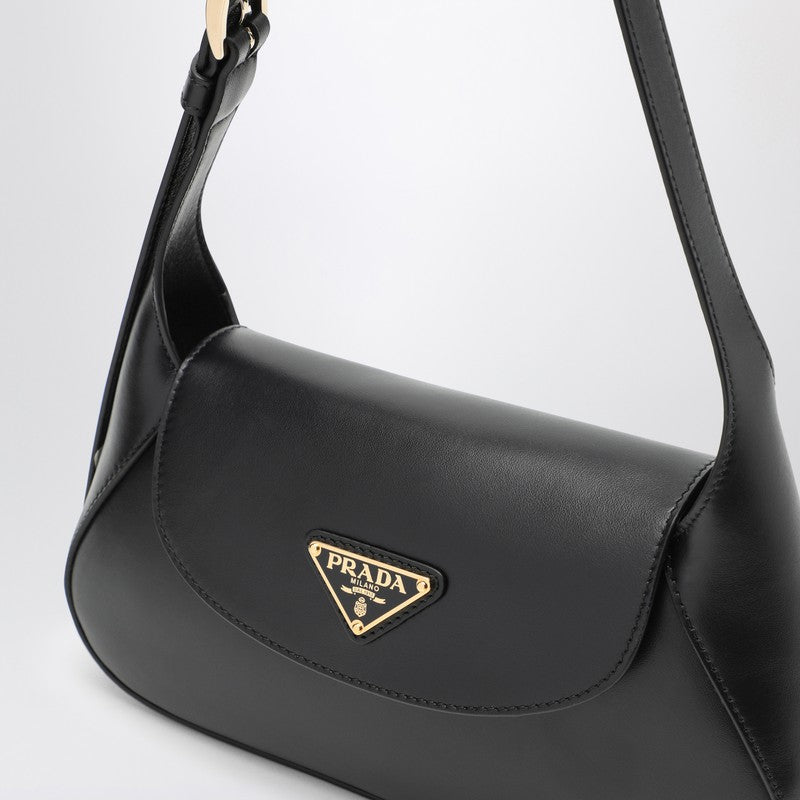 Prada Small Black Leather Shoulder Bag Women