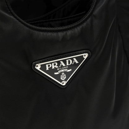Prada Small Black Padded Re-Nylon Shopping Bag Women