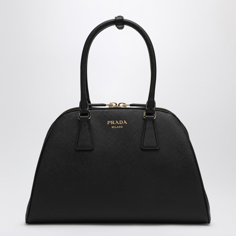 Prada Medium Black Bag In Saffiano Women