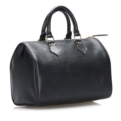 LOUIS VUITTON Epi Speedy 25 Black