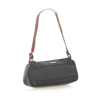 Gucci Web Denim Baguette