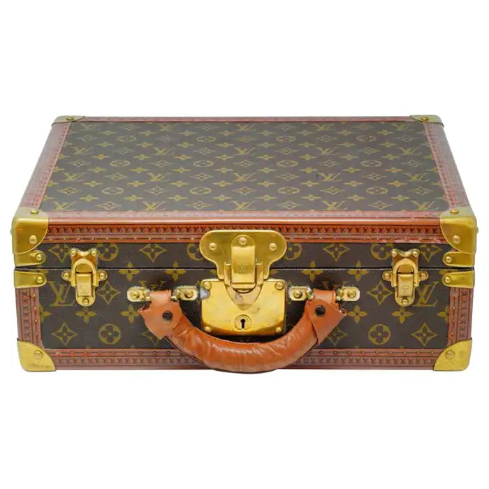 Vintage Louis Vuitton Custom Monogram Travel Jewelry Case with 4 Trays