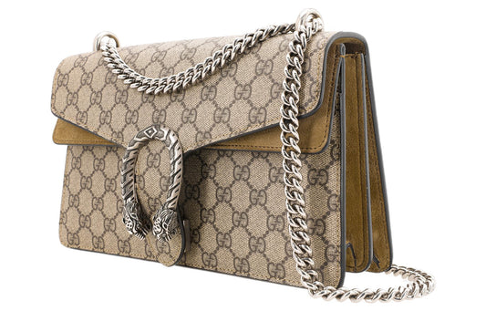 (WMNS) GUCCI [Dionysus] Small GG Shoulder Bag Beige/Ebony 400249-KHNRN-8642