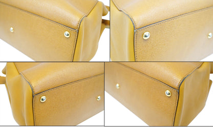 FENDI Tan Leather 2 Jours Shoulder Handbag