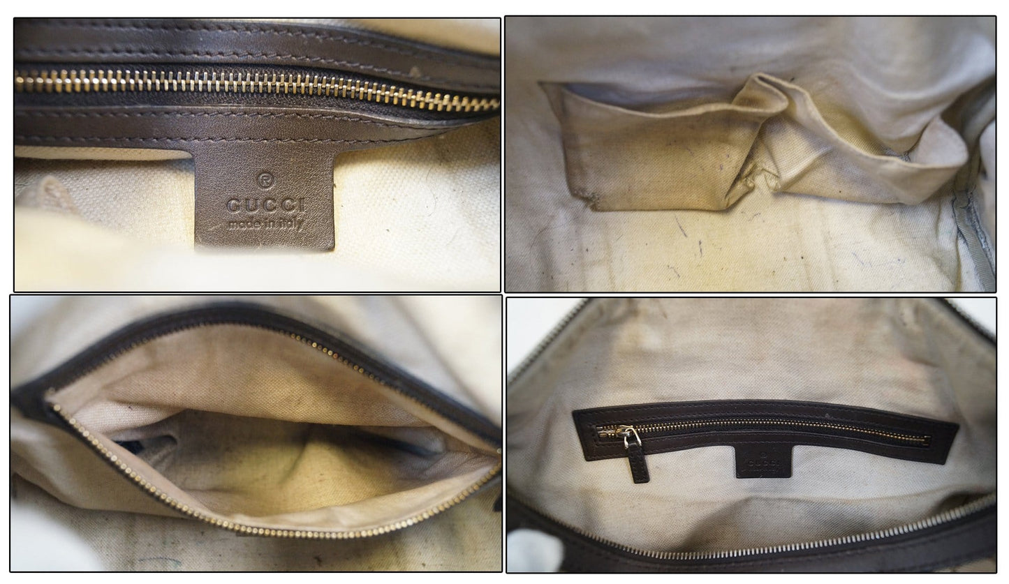 GUCCI Vintage Web Medium Original GG Boston Bag with Signature Web