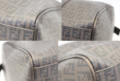 FENDI Zucchino Spalmati Canvas Forever Bauletto Boston Bag