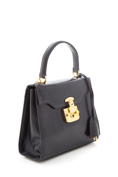 Gucci Midnight Lady Lock Leather Handbag