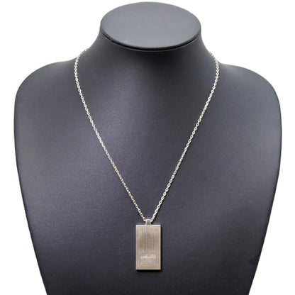 Gucci SV925 Plate Pendant Women's Men's Necklace Silver 925
