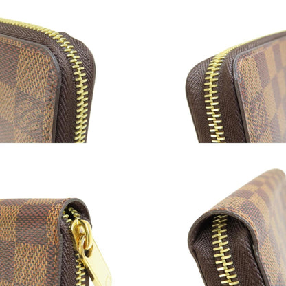 LOUIS VUITTON N41661 Zippy Damier Ebene Long Wallet Canvas Women's