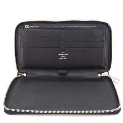 LOUIS VUITTON N60632 Zippy Organizer Round Zipper Damier Graphite Long Wallet Black Men's