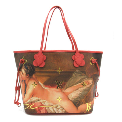 LOUIS VUITTON Neverfull MM Brown Pink Masters collection PVC coated canvas M43357