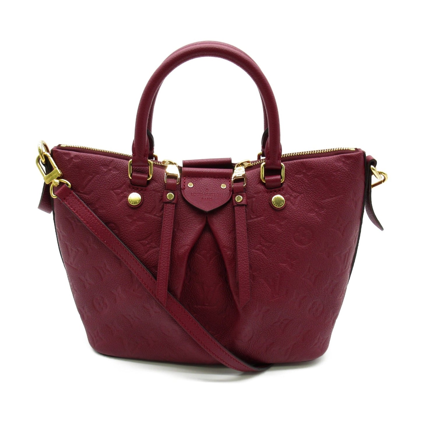 LOUIS VUITTON Mazarine PM Shoulder Bag Purple Leysin Monogram empreinte Calfskin [cowhide] M43215
