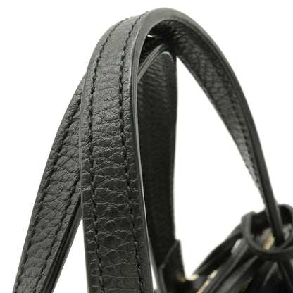Gucci handbag tote bag shoulder leather black 391987