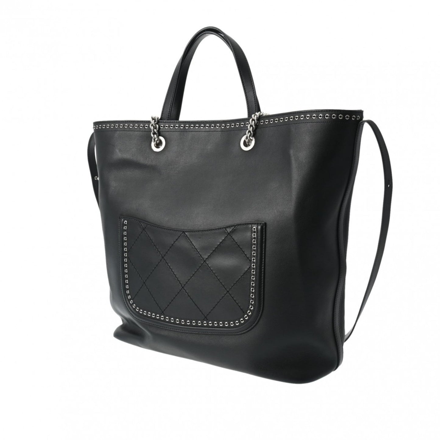 Chanel Large Leather Black Tote Bag 5
