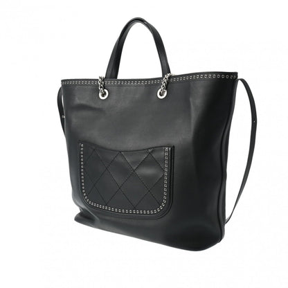 Chanel Large Leather Black Tote Bag 5