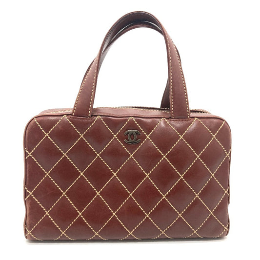 Chanel CC Mark bag   Hand Bag Brown SilverHardware