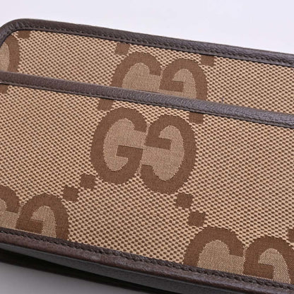 GUCCI Jumbo GG Canvas Mini Bag Shoulder 696075 Beige/Brown Women's