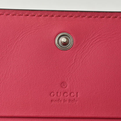 Gucci Mini Wallet/Coin Case GUCCI GUCCY Folding Wallet SEGA Collaboration Pink/Gold Leather