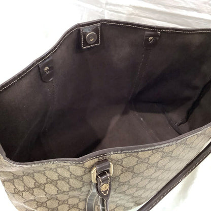 Gucci (Gucci) GG Pattern Tote Bag PVC Coated Canvas Brown Enamel 197953.213048 Women's