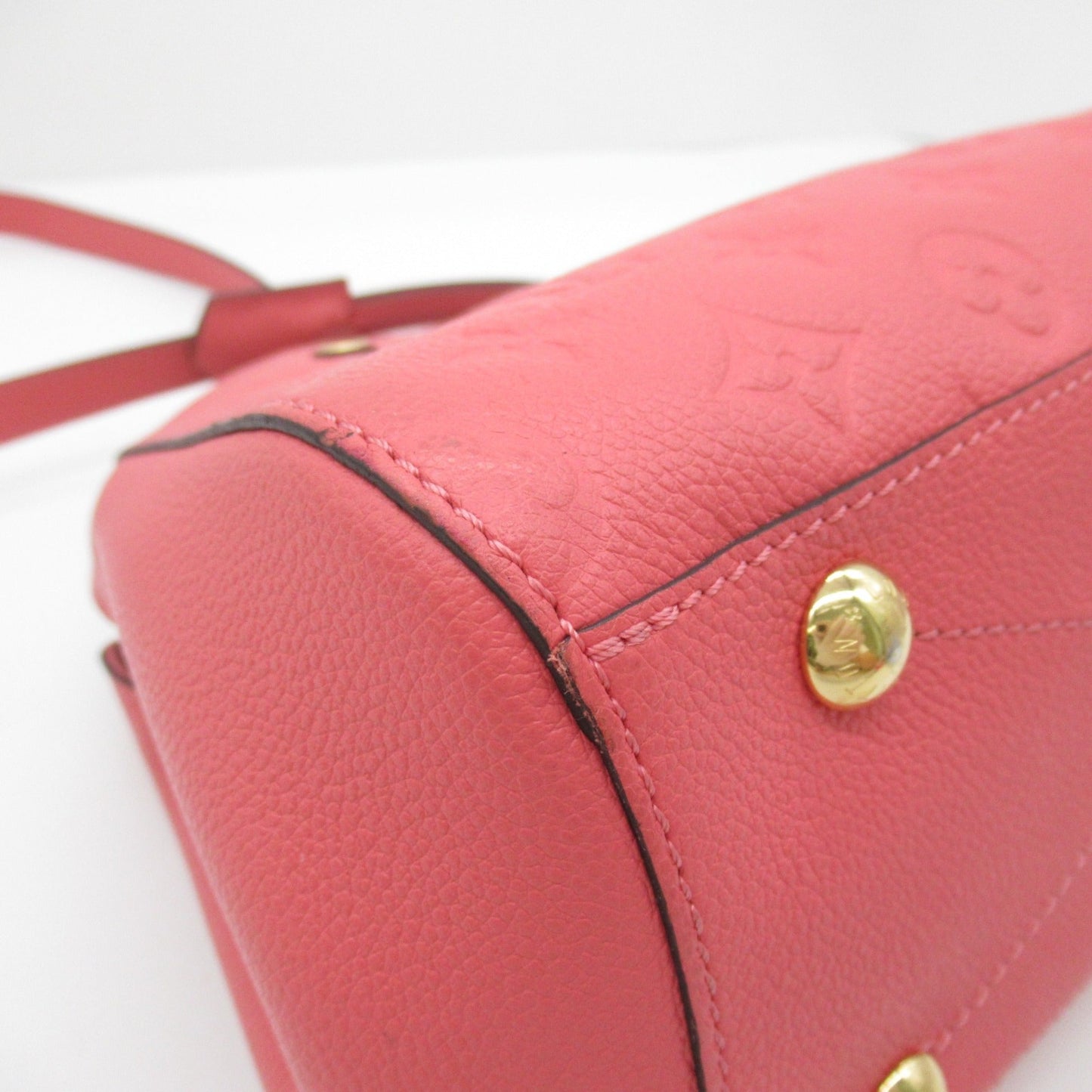 LOUIS VUITTON Montagne BB Shoulder Bag Pink Blossom Monogram empreinte leather M42295