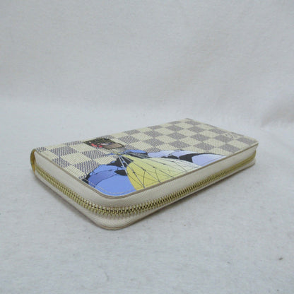 LOUIS VUITTON Illustre Zippy Wallet Round Long Wallet Ivory Damier Azur PVC coated canvas N63006