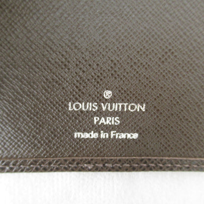 LOUIS VUITTON Porto Cartes Credit Billfold Brown Grizzly Taiga leather M31008