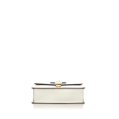 Gucci Sylvie Small Shoulder Bag 421882 White Red Navy Leather Ladies GUCCI