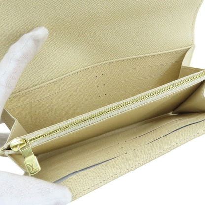 LOUIS VUITTON N63208 Portefeuille Sarah Damier Azur Long Wallet Canvas Women's