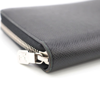 LOUIS VUITTON M30056 Zippy Organizer Taiga Long Wallet Black Men's