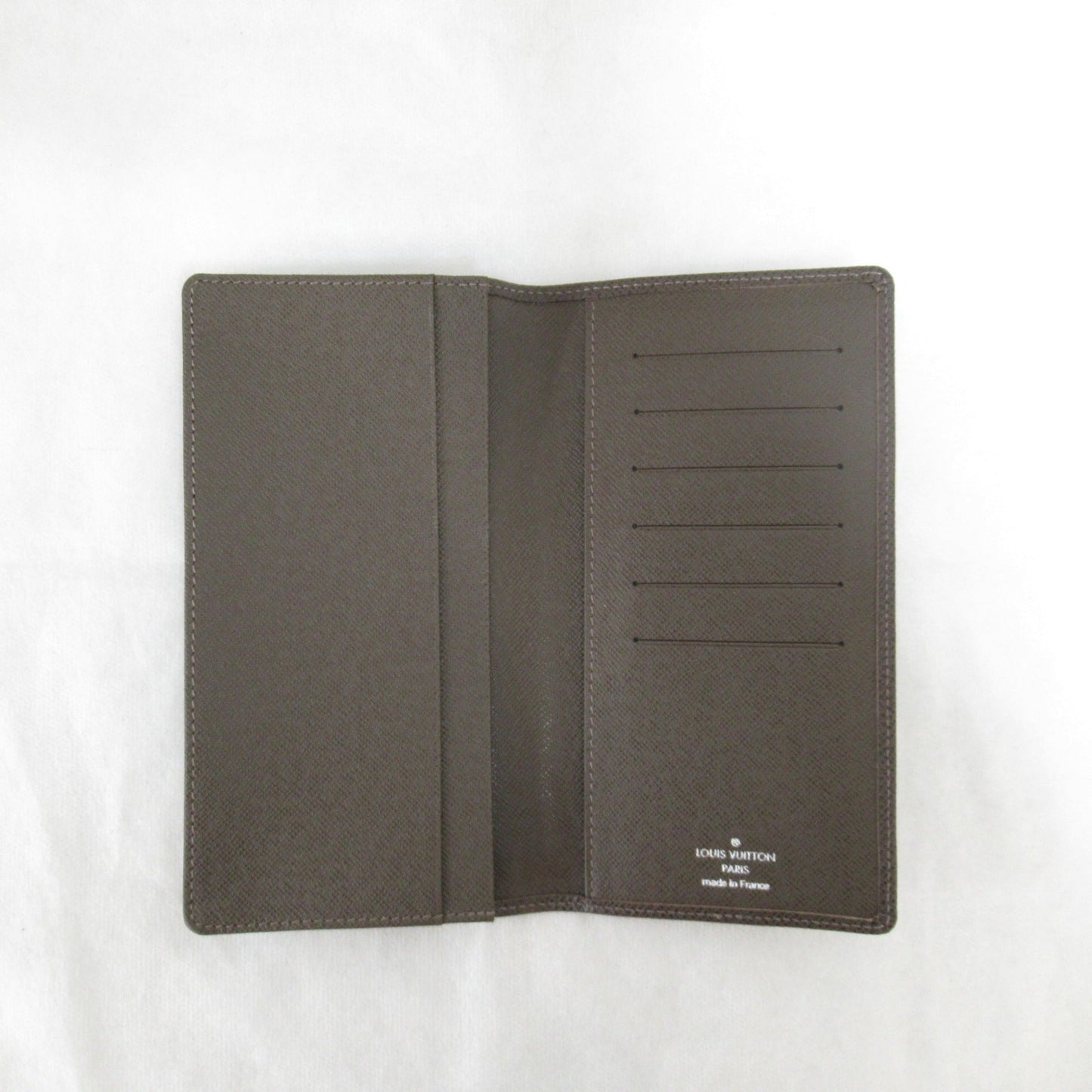 LOUIS VUITTON Porto Cartes Credit Billfold Brown Grizzly Taiga leather M31008