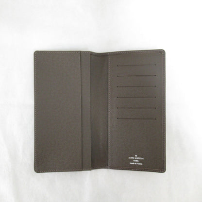 LOUIS VUITTON Porto Cartes Credit Billfold Brown Grizzly Taiga leather M31008