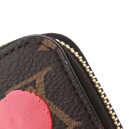 LOUIS VUITTON Monogram Painted Dot LV x YK Yayoi Kusama Zippy Brown M81864 Long Wallet