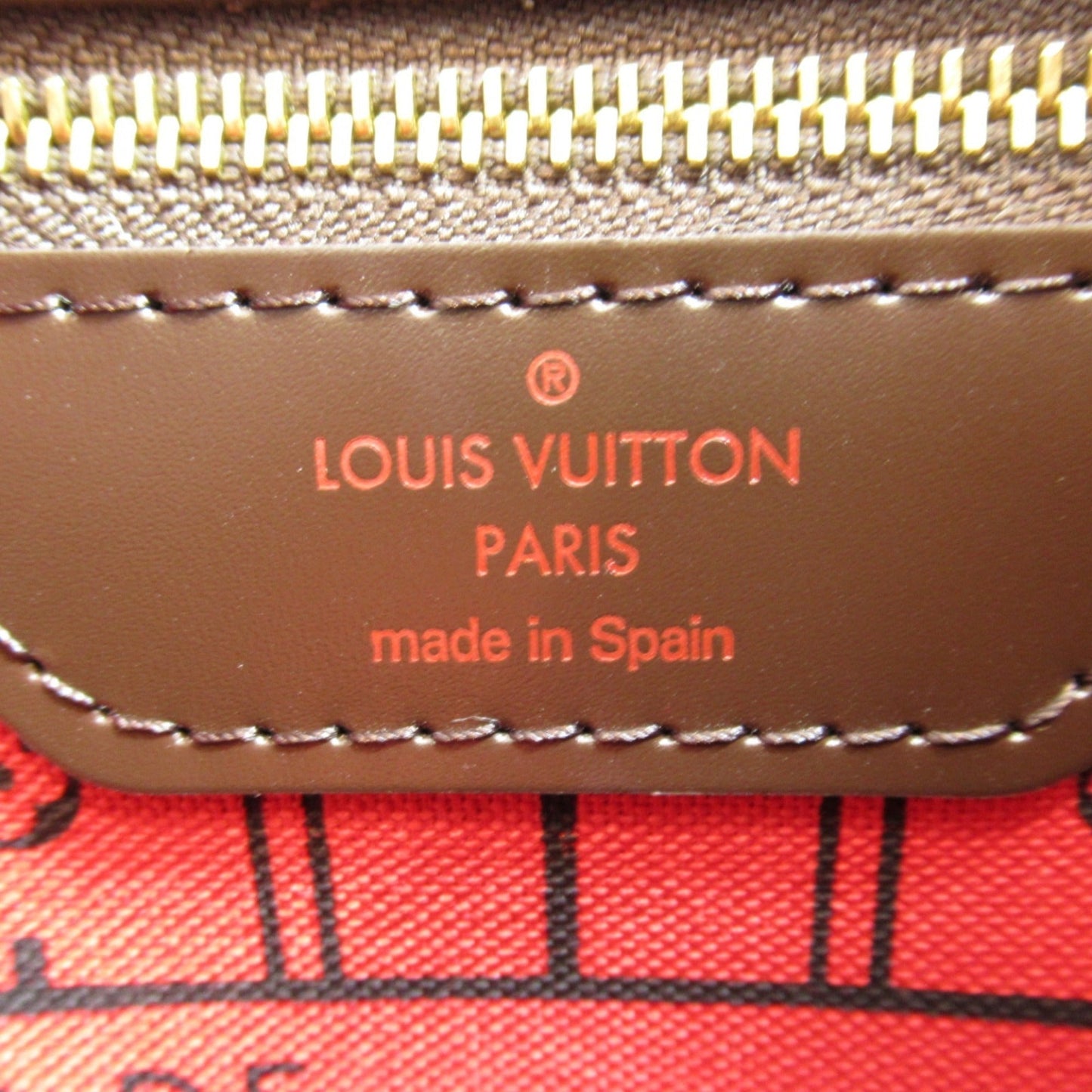 LOUIS VUITTON Neverfull MM Brown Ebene Damier PVC coated canvas N51105