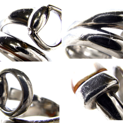 Gucci Horsebit Horn Lady's Ring Silver 925