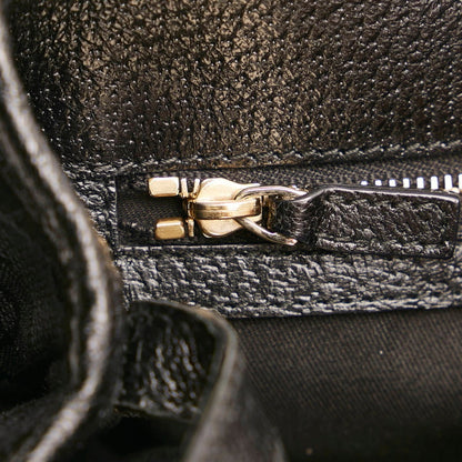 Gucci Horsebit Handbag 145761 Black Canvas Leather Ladies GUCCI