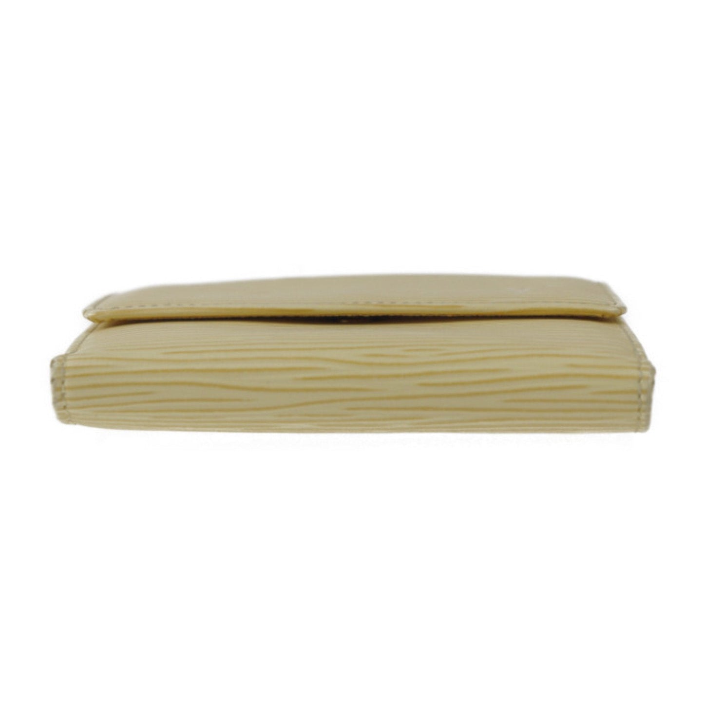LOUIS VUITTON Portomone Bier Cult Credit Trifold Wallet M6348A Epi Leather Vanilla Yellow Cream Gold Hardware W Hook