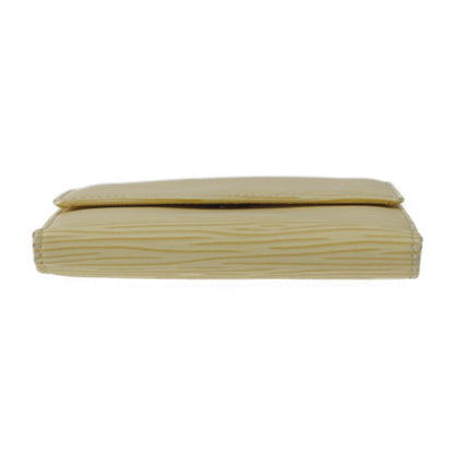 LOUIS VUITTON Portomone Bier Cult Credit Trifold Wallet M6348A Epi Leather Vanilla Yellow Cream Gold Hardware W Hook