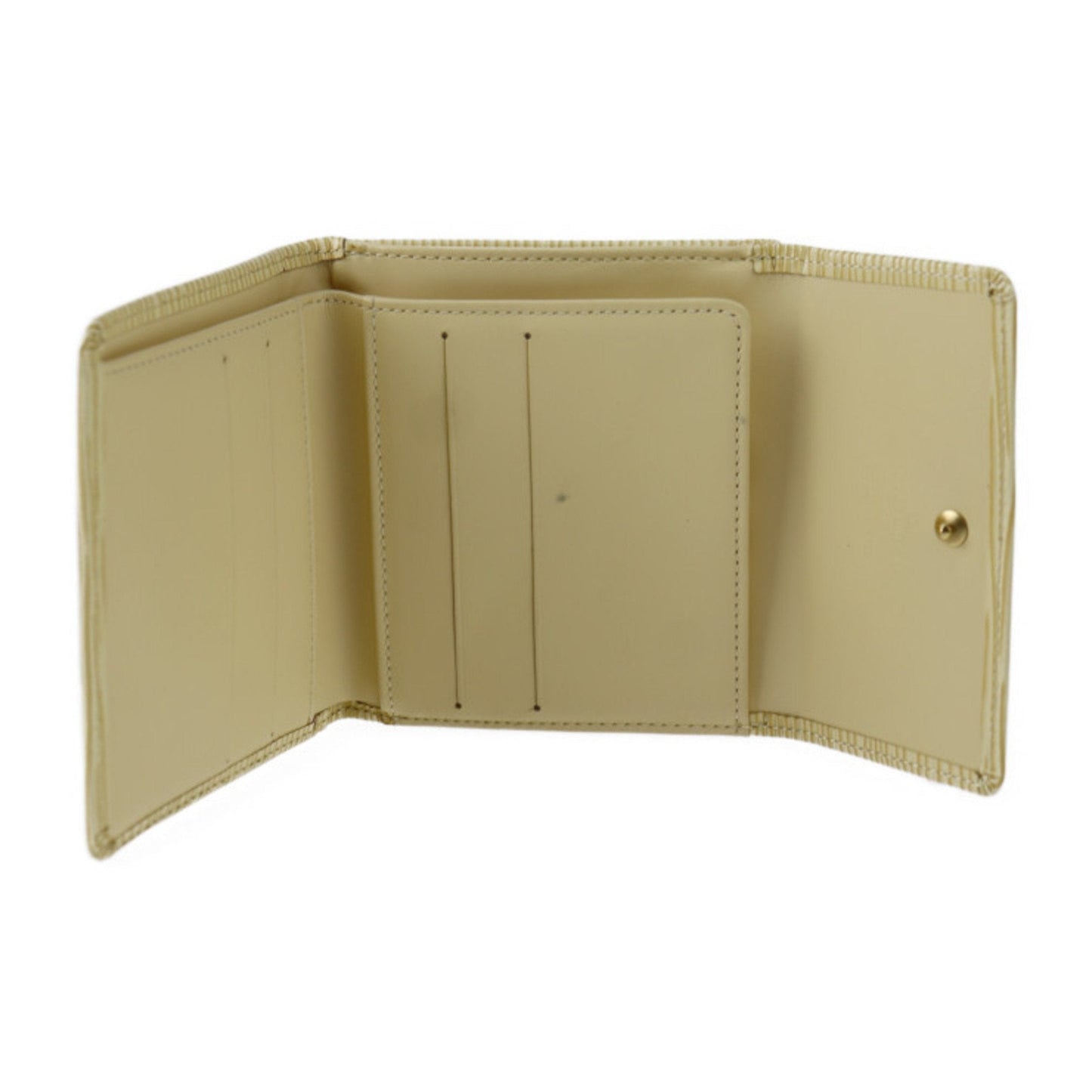 LOUIS VUITTON Portomone Bier Cult Credit Trifold Wallet M6348A Epi Leather Vanilla Yellow Cream Gold Hardware W Hook