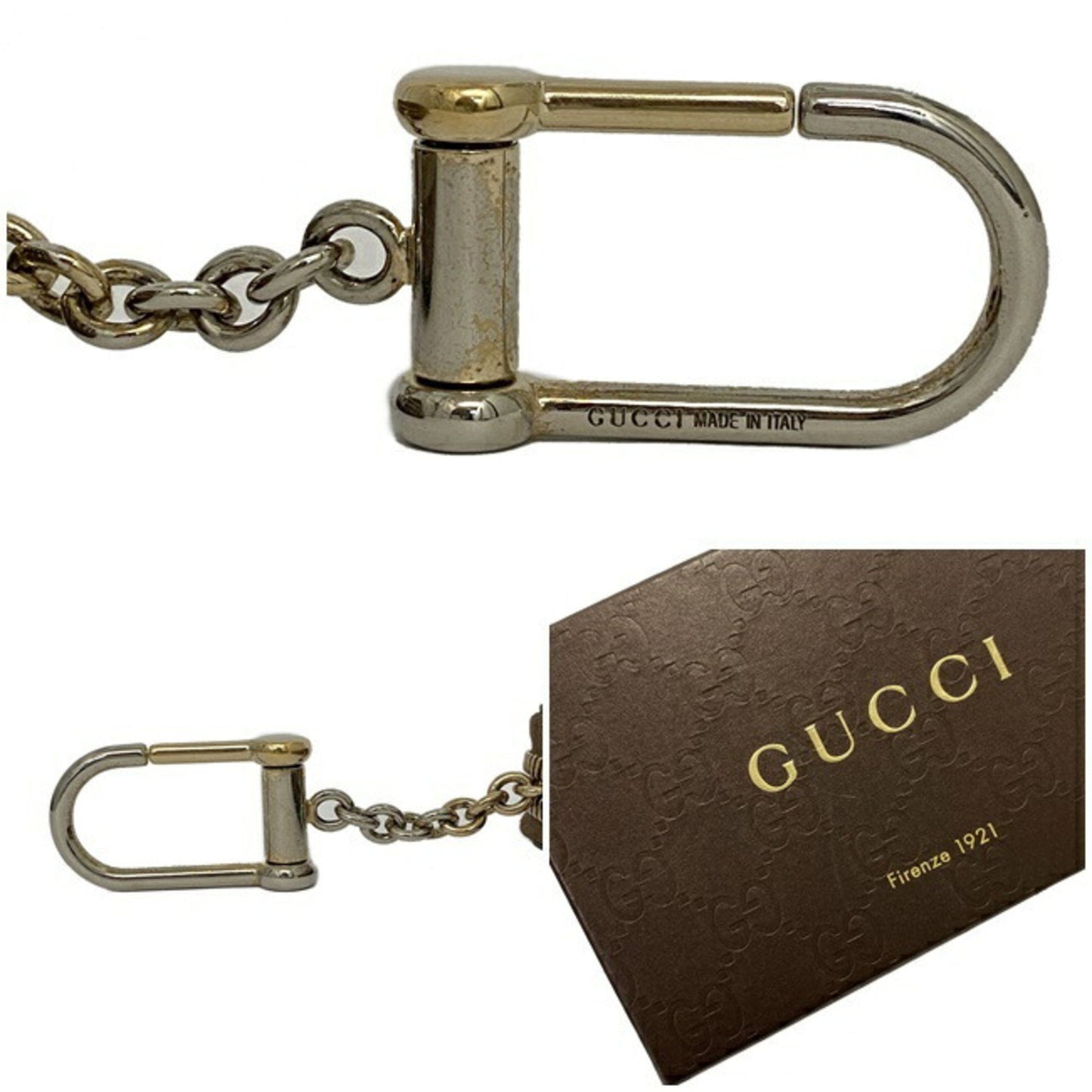 Gucci Coin Case Bronze Gold Micro Shima 256810 Patent Leather GUCCI Brown Purse Card Pocket GG Round