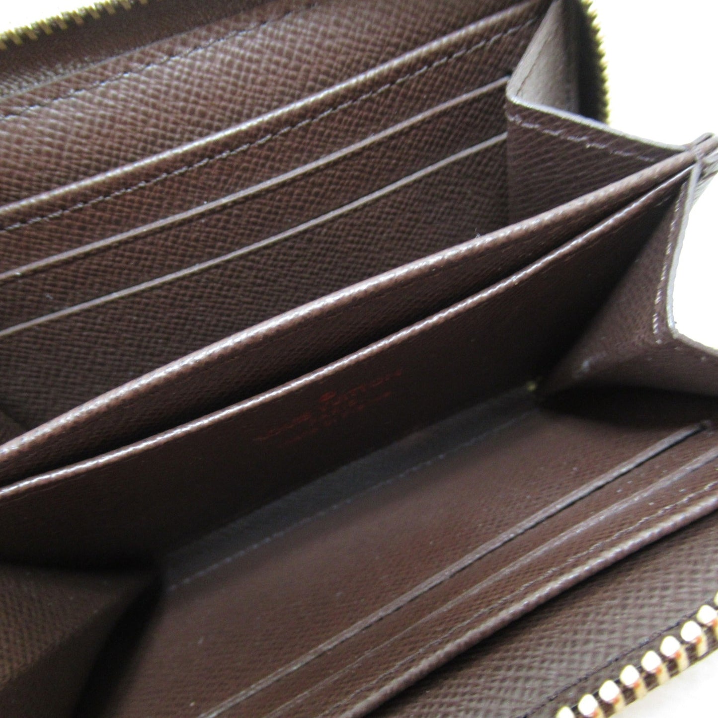 LOUIS VUITTON Zippy coin purse Brown Ebene Damier PVC coated canvas N63070