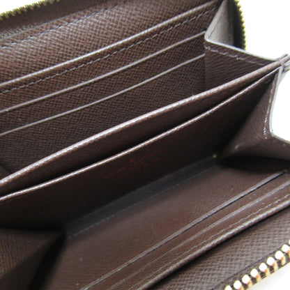 LOUIS VUITTON Zippy coin purse Brown Ebene Damier PVC coated canvas N63070