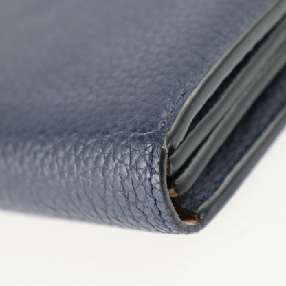 LOUIS VUITTON Portefeuille Comet Long Wallet M68582 Taurillon Leather Blue Marine Gold Metal Fittings L-shaped Zipper Japan Limited Sale