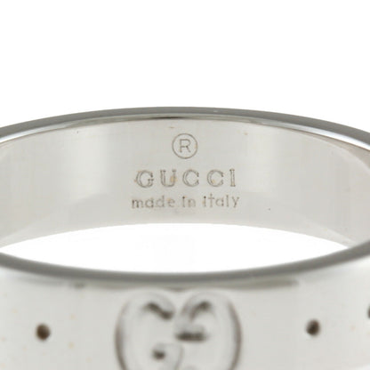 Gucci K18WG Ring / Icon No. 9.5 Silver Ladies 18K K18 White Gold Accelerating
