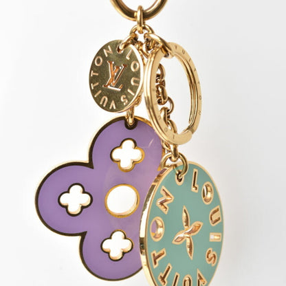 LOUIS VUITTON key ring bag charm  logo flower multicolor