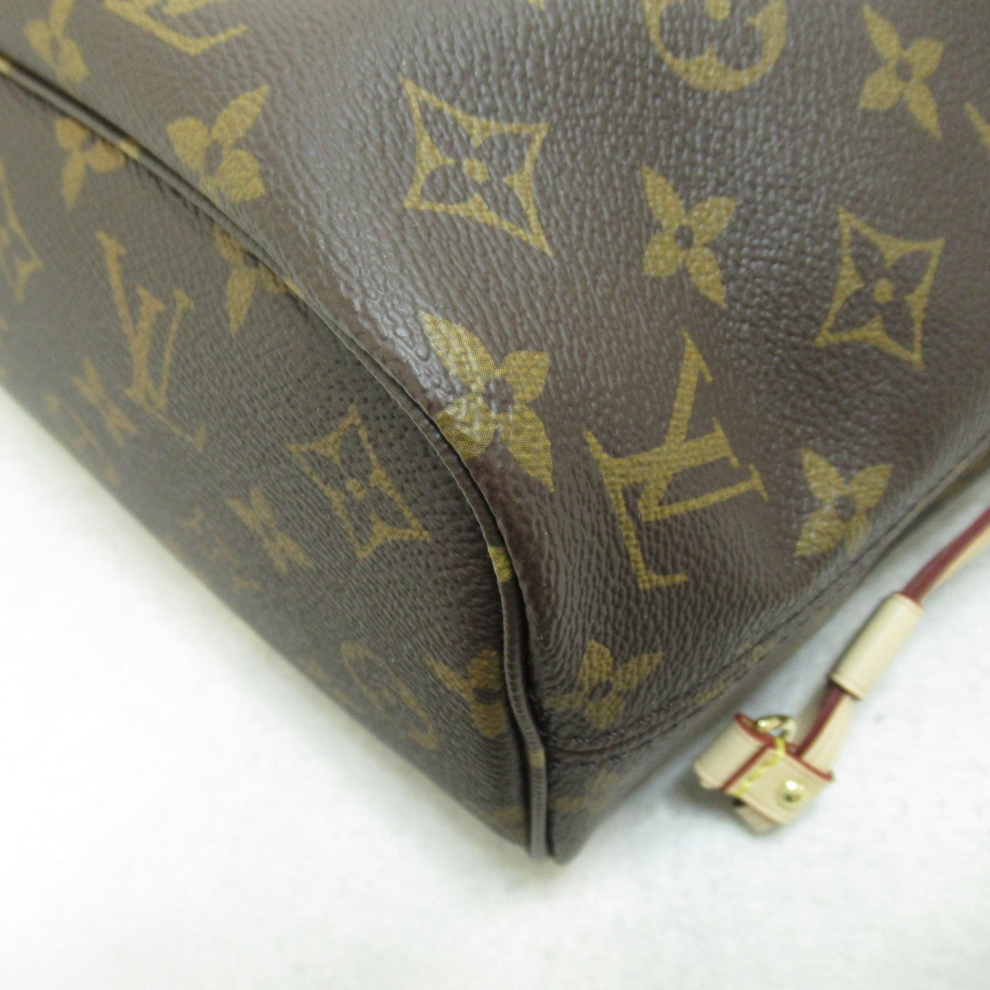 LOUIS VUITTON Never full PM Brown Pivoine Fuschia Monogram PVC coated canvas M41245