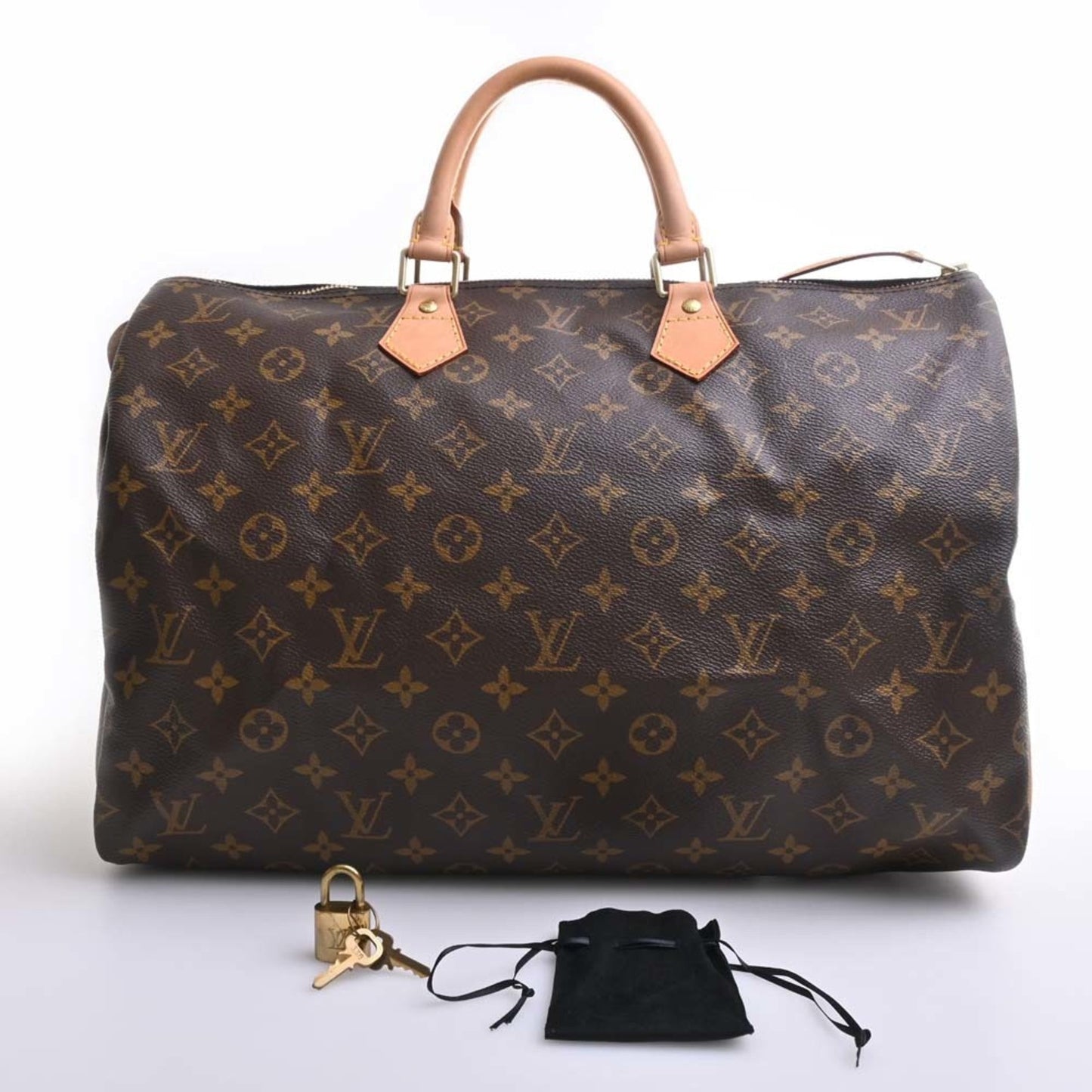 LOUIS VUITTON Monogram Speedy 40 Handbag Boston Bag M41522 Brown Women's