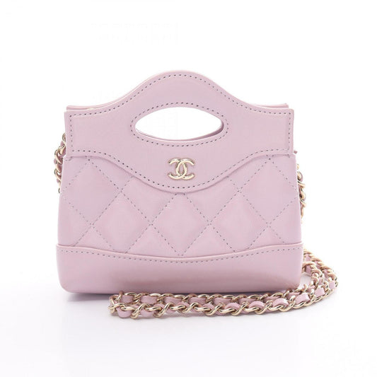 CHANEL Chanel 31 Nano Shoulder Bag Leather Women's Purple